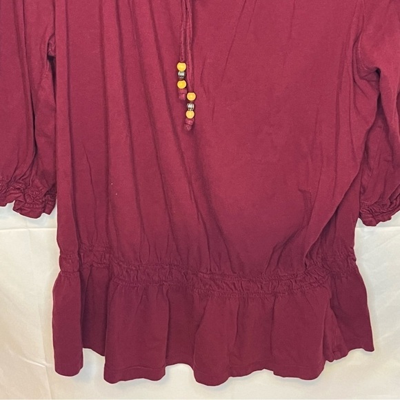 Croft & Barrow, Red, V-Neck, Long Sleeve Blouse, Size 1X - Picture 5 of 13